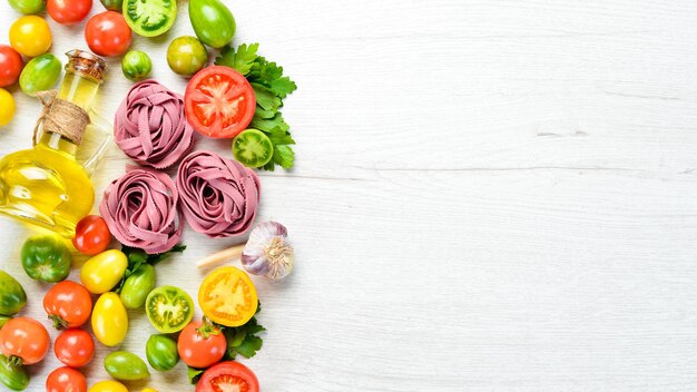 Deska z kolorowymi składnikami